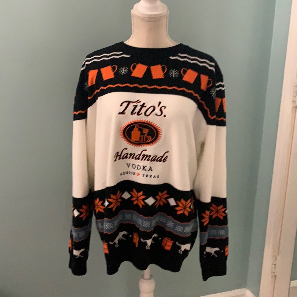 TITOS —-Your favorite vodka’s Christmas sweater 🎄🧑🏻‍🎄